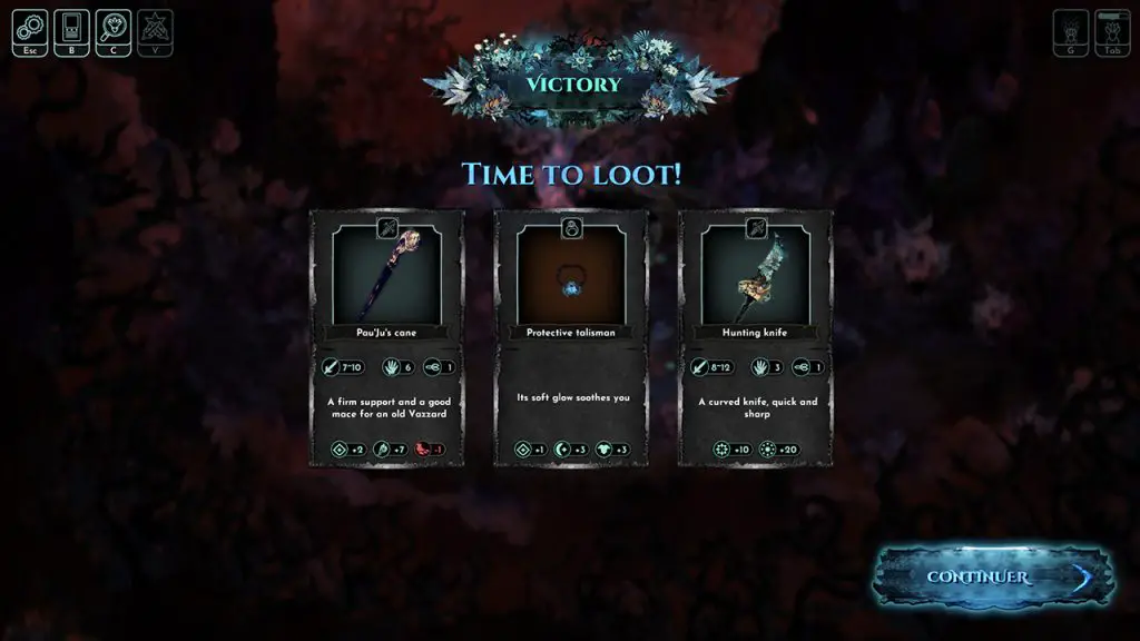 Aetheris Loot Screen