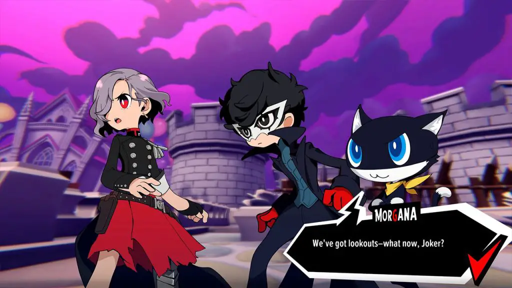 Persona 5 Tactica, Morgana dialogue